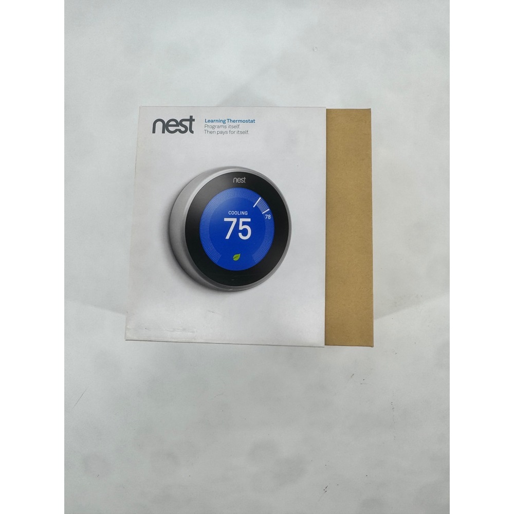 Google Nest Learning Thermostat 3rd Gen Stainless Steel Smart Wi-Fi T3007EF